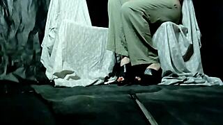 Boyfriend in drag fucks small brunette Latina's ass.