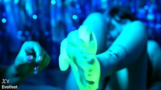 messy foot play with slime cutie piie and nath