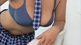 60-Year-Old Mature Stepmother Wears Student Uniform for Sex Fetish