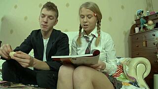 i'm a blonde teen sucking big cock in fishnets and stockings, then getting fingered and assfucked doggystyle, oh god it's so intense!!