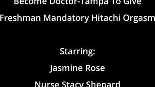 Freshman Jasmine Rose Gets Mandatory Hitachi Orgasm from Doctor Tampa in POV Hospital Exam