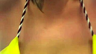 Training in just a dental floss bikini at the gym facing the beach. i got all wet from so much horniness dripping down my legs like sea water.