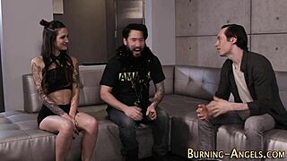 Watch this tattooed punk girl get double penetrated so hard!