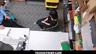 Cute Brunette Teen Shoplifter Strip Searched and Fucked - Penelope Reed