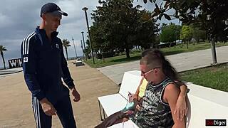 Cuckold loser watches his wife get fucked and filled with cum