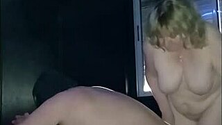 So this european milf in bondage gets spanked and humiliated by femdom in homemade bdsm session with slave