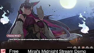 Mirai's midnight stream demo game with nude dating