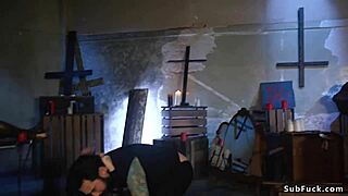 Male ghosts fuck the possessed babe so hard