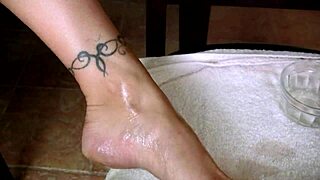 smoking cigarette while teasing in hot panties