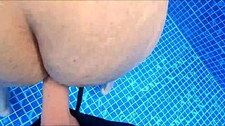 Sex In The Water With Big-Ass Woman Masturbating In Pool?
