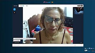 Madura woman shows off her big natural tits.