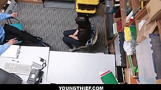 Cute Brunette Teen Shoplifter Strip Searched and Fucked - Penelope Reed