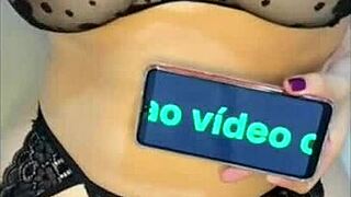 Latina with big ass rides intensely in homemade video