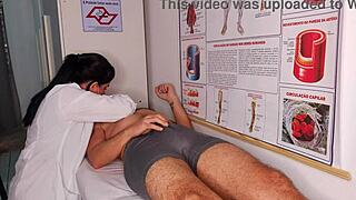 erection in front of the nurse, wet lick juicy ass cock blowbang