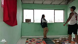 my cousin's whore helped me with cardio by eating and fucking her big ass