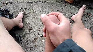 playing on the beach with friends in public outdoor setting