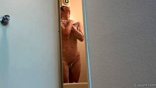 hot japanese girl takes off her sexy lingerie and takes a shower