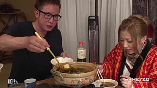 eiri inoue gives handjob and creampie in sweaty sex