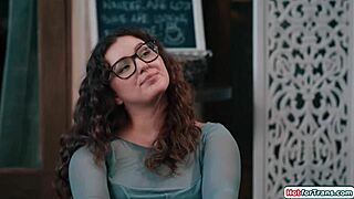 Fucking my tgirl college girlfriend in her cafe outdoors