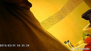 Spy Camera Catches Shower Nude Tits Bathing