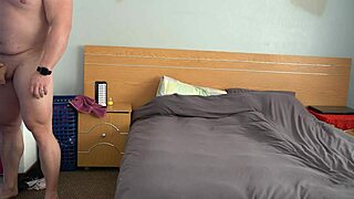 cuckold husband hides in bathroom while wife gets fucked and creampied?