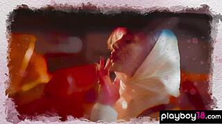 glamorous all natural blonde muse polina does striptease, clothes ripped to reveal perfect tits and shaved pussy