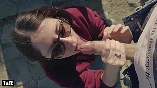 Amateur Whore Screams for Cock Outdoors!