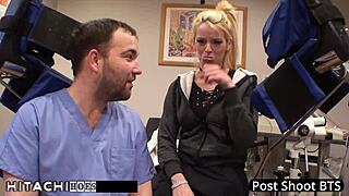 Bella Ink Gets Hitachi Orgasm from Doctor!