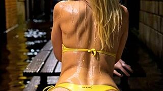 Blonde Blows in Bikini Outdoors