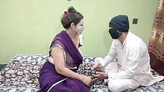 Pakistani hot neighbor bhabhi with big natural tits gets fucked in student roleplay for love letter, clear Hindi audio