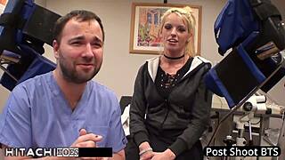 Bella Ink Gets Hitachi Orgasm from Doctor!