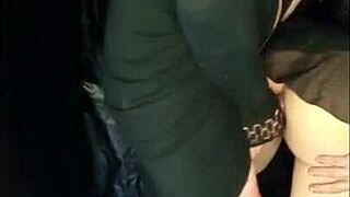 in glamour role play, mature couple enjoys anal with big cock and creampie.