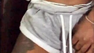 Next Door Ebony Milf Flashes Tits In Shorts!