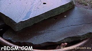 Intense sadomasochism game with rough sex and bondage