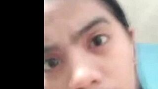 Filipina masturbates in shower during web chat