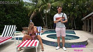 Busty Stepmom Stephanie Love Caught Riding Young Pussy