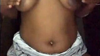 Next Door Ebony Milf Flashes Tits In Shorts!