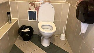 Suggestive compilation of close-up pissing in public toilets with tight pussies