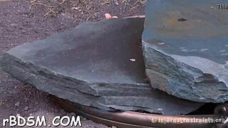 Intense sadomasochism game with rough sex and bondage