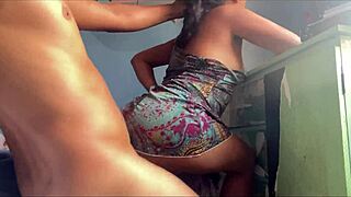 Maid Forgets Panties, Gets Pussy Fucked Hard!