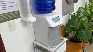 Beautiful amateur with big natural tits fucking client in apartment!