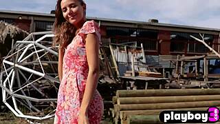 small tits russian teen 18+ katya clover posed outdoor and exposed stunning natural body