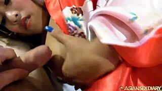 Busty Japanese Love-Hotel Geisha Girl Uses Moist Mouth And Tight Pussy To Please