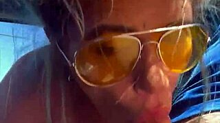 Cheating Blonde Whore Sucks Cock Publicly For Facial