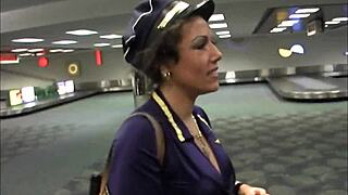 Can A Milf Stewardess Handle Being Wrecked By That Massive Black Dick In Stockings?