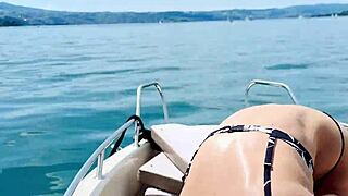 Boat Wash In Sexy Thong Swimsuit