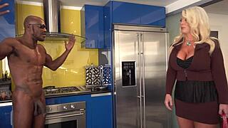 Hung dude fucks Alura Jenson's big tits anal