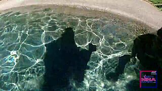 Underwater PUSSY EATING in Pool with Nina Rivera