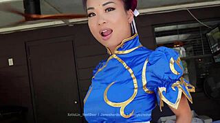 Asian hotwife enjoys dream interracial MFM DVP, spreading her curvy body