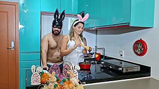 Brazilian Athletic Bunny Girl Takes Huge Carrot In Intense Doggystyle Session!